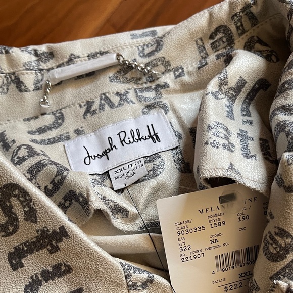 NWT Jospeh Ribkoff letter printed Jacket Sz XXL NEW - Picture 7 of 7